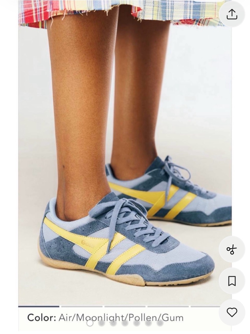 Gola Cascade Women’s Retro Blue and Yellow Casual Sneakers